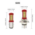 1PC Super Bright H4 Motorcycle LED Headlight Bulb 106 LED H6 BA20D P15D 6000K High/Low Beam Moto Head Light Foglight.