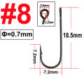 25 pcs Big Eyelet Fishing Hook Long Shank Barbed Round Bent Joint Hook Big Eye Ring Worm Hook Fishing Lure Spoon Spinner.