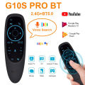 G10S Pro BT Voice Remote Control 2.4G Bluetooth 5.0 Wireless Air Mouse 6 Gyroscope IR Learning for Android TV Box H96 X96 MAX. 