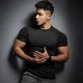 2026 New Running Men's T-Shirt Sports Leisure Gym Exercise Training T-Shirt Elastic Quick Drying Short Sleeve T-Shirt Men Tops.