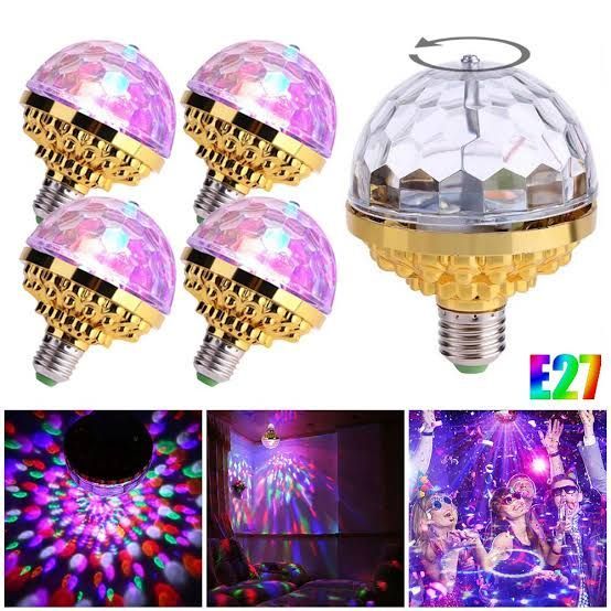 Universal Colorful Auto Rotating LED Bulb Disco Light imported form US LED full color rotating