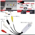 USB Video Capture Device USB 2.0 Easy to Cap Video TV DVD VHS DVR Capture Adapter Easier Cap support Win10 Newest. 