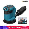 125mm Brush Motor Cordless Orbital Sander Wood Grinder Electric Polisher Waxing Grinding Sanding Machine for Makita 18V Battery. 