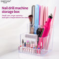 ABS Transparent Acrylic Nail Tools Organizer Boxes Nail Drill Machine Storage Box Polishing Head Display Case Nails Supplies. 