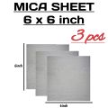 3pcs MICA SHEET for Microwave Oven Mica Plate Sheet Replacement Repairing Accessory SIZE 6"x6. 