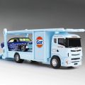 Scale 1:64 Container Alloy Trailer Model Toy Car Diecast Metal Movable Joint Pull Back Rescue Engineering Vehicles s for Kid. 
