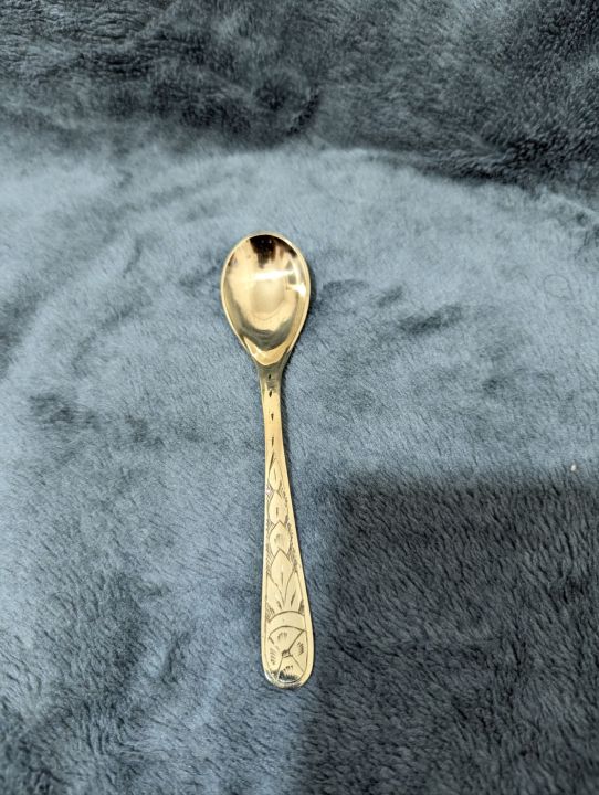 Brass - Pitol Tea spoon - 6 inches - 35 gm