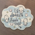 Sleepy house cat • Cream cute angel rabbit imitation cashmere carpet decoration living room room floor mat mirror front blanket.