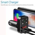 FM Transmitter Bluetooth Car 3.1A Dual USB Port+Type-C Wireless Call Handsfree Aux Modulator ﻿ Audio Radio Charge MP3 Playe A1W8. 