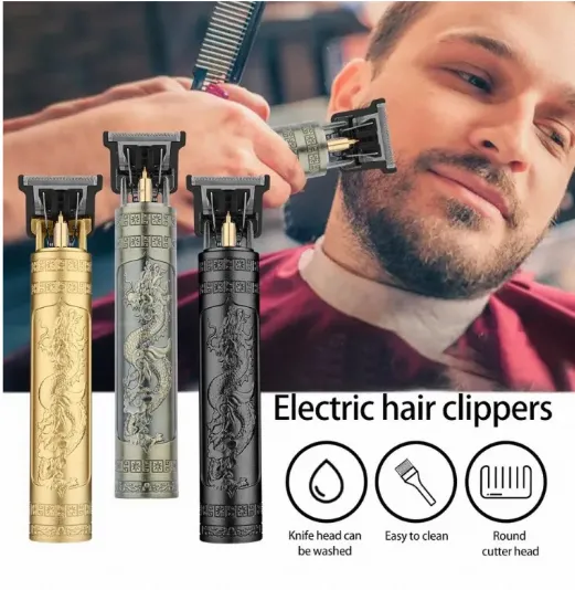 Plastic%20T9%20Vintage%20Men's%20Hair%20Clipper%20Electric%20Shaver%20Rechargeable%20Hair%20Trimmer%20Beard%20Clipper%20For%20Barber%20Hair%20Cutting%20-%20Image%204