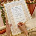 Premiun ♥️ Customised Nikkah Frame 😍 with nikkah nama certificate,Luxuary Primium wedding frame with HD quality/nikkah nama certificate finger print/wedding gifts for bride/best gift/gift for couples/gift for girl/gift for men. 