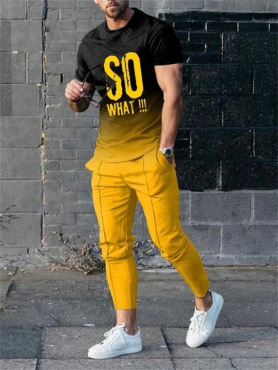 Summer%20Men's%20Fashion%20Gradient%20Splicing%20Printed%20Soft%20and%20Breathable%20Round%20Neck%20T-shirt%20Pants%20Set%20Outdoor%20Casual%20Clothing%20-%20Image%206