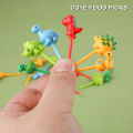 Dinosaur Food Picks for Kids Children Mini Fruit Forks Cute  Animal Snack Dessert Toothpicks Toddler Lunch Box Decor Accessories. 