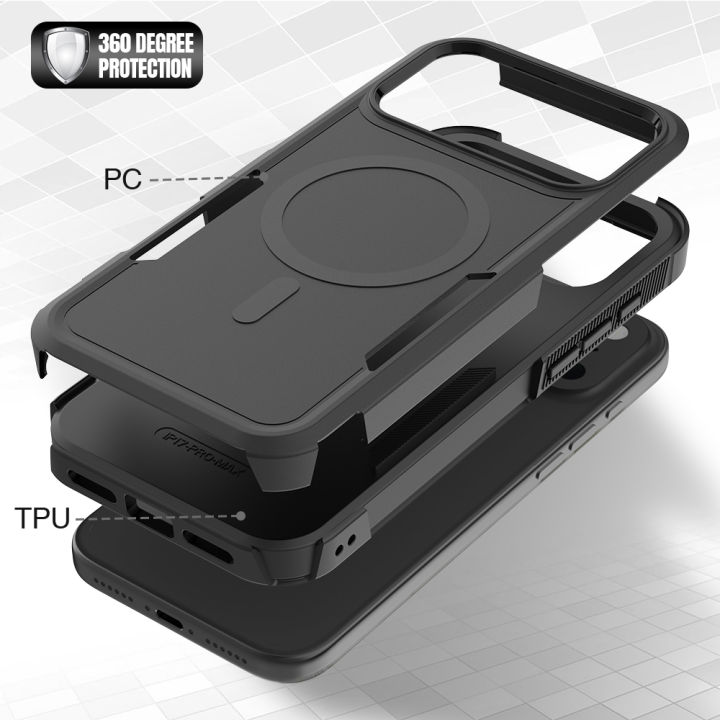 Premium%202IN1%20Heavy%20Armor%20Magnetic%20Charging%20Case%20for%20IPhone%2017%20Air%2016%2015%2014%20Plus%2013%2012%20Pro%20Max%20Shockproof%20PC%20Matte%20Protect%20Cover%20-%20Image%202