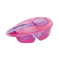 Hogokids 2 compartment baby feeding bowl with soft tip spoon temperature change color + baby bowl lid with spoon. 
