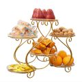 Without Plates Fruite Plate Snack Cake Dessert Display Stand Storage Rack Room Dried Fruit Using For Home Decorations Center Table Kitchen Organization Home Decor Cake surving Heavy Material With powder Coating Colour Kitchen & Dining&gt;Serveware&gt;Cake stand. 