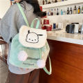 Kuromi Melody Cartoon Cute Puppy Plush Flip Backpack Women's Casual Large Capacity Cute kawaii Cartoon School Bag Mochila. 