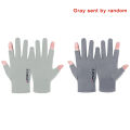 1 Pair Summer Breathable Men's Gloves Ice Silk Sun Proction Motorcycle Driving Glove Full Finger Moto Bike Gloves Cycling Glove.