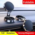 Car Mobile Phone Stand Strong Magnetic Car Holder 720° Foldable Round Bracket Support for Universal Phones Mount Holders.