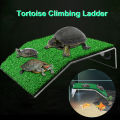 Turtle Basking Platform Turtle Habitat Simulation Lawn Ramp Turtle Dock Floating Island for Reptile Terrarium Aquarium Accessory.