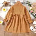1-6 Years Kid Girls Dress Solid Long Sleeve Fashion and Casual Korean Dress Spring&Autumn Toddlers Girls Daily Versatile Clothes. 