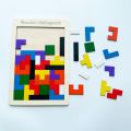 1 Set Wooden Puzzle Baby Early Education Fun Game Children Thinking Logic Square Toy Puzzle.