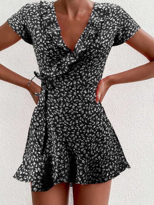 Summer%20Women%E2%80%99s%20Floal%20A-Line%20Dress%20Sweet%20Elegant%20Floral%20Ruffles%20V-neck%20Bandage%20Short%20Dress%20for%20Lady%20Chic%20Flowers%20Mini%20Dress%20-%20Image%203