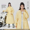Adult Long Waist Windbreaker Raincoat for Women Full Body Rainstorm Proof Electric Bike Riding Waterproof Coat.