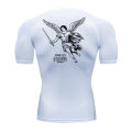 Angel Graphic Athletic Quick Dry Tshirts for Men Christian Gym Workout Running Compression Shirt Undershirt Tees Tops Activewear.