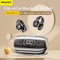 Awei TZ7 Soft Ear Clip-on Sports Wireless Headphones Bluetooth 5.3 Earphones Hifi Sound Earbuds With LED Digital Display.