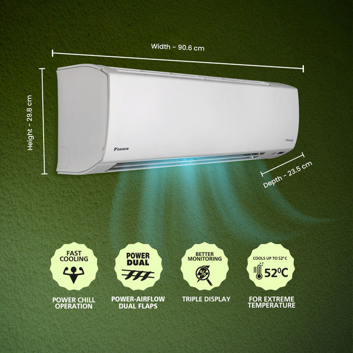 Daikin 1.5 Ton 3-Star Fixed-Speed Inverter Split AC (2025 Model ...