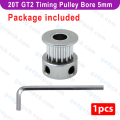 775 Motor Aluminum GT2 Timing 5mm Bore Shaft Pulley 20 Teeth 6mm Belt For CNC Machine 3D Printer DC Gear Motor Parts Puli. 