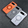 High Texture Business Rotable Magnetic Bracket Case For Google Pixel 10 Pro XL 9A Carbon Fiber Pattern Anti-Drop Protector Cover.