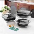 Durable And Efficient Ceramic Food Warmer Buffet Decorative Fancy Chafing Dish Buffet Set With Candle Stand. 