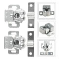 Press The Home Wardrobe Door Buckle Touch The Bead Magnetic Dual Wheel Spring Fixed Lock Buckle Low Foot Cabinet Door Buckle.