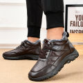 2025 Men Winter New Style With Plush And Thick Snow Boots Warm And Comfortable Cotton Shoes Fashionable And Casual Sports Shoes. 