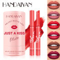 HANDAIYAN 8-Color Velvet Matte Lipstick Set – Long-Lasting, Waterproof, Non-Stick Cup | “Just A Kiss” Red Lipgloss & Lip Liner Makeup Kit (1 Set).