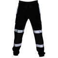 Reflective Safety Pants Mens Work Uniform High Visibility Outdoor Construction Worker Loose Workwear With Reflective Strips ﻿. 