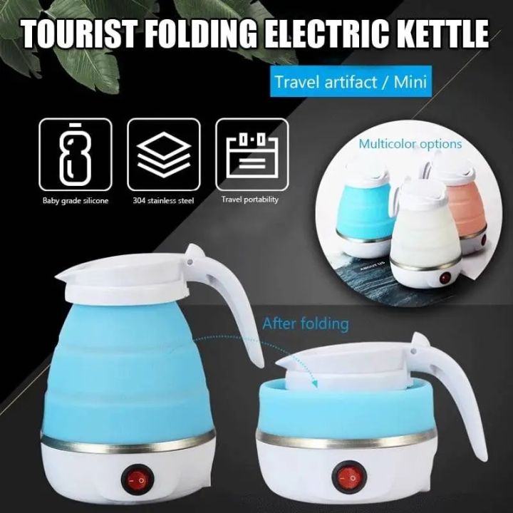 Portable Folding Electric Silicone Kettle - Leak-Proof, Compact, and Travel-Friendly - Multicolor