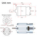 775 Motor DC 12V-24V 150W/288W Double Ball Bearing Spindle Motor 12000RPM DC Motor Large Torque High Power Low Noise Motor. 