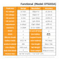 DT-9205A Digital Multimeter Ammeter Voltmeter Digital Voltage Tester Resistance Auto Range Multimetro Meter Test Probes. 