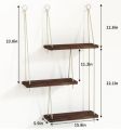 •• [Product Specification] - Package includes 3 paulownia boards, 3 expansion plugs, 3 screw hooks and 1 installation manual. Each shelf: 15.8*5.9 inches. The total height of our shelf is 34.8 inches and can hold up to 30 Ibs of weight when you install it. 