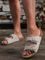Men's Fashionable Slippers for Home and Outdoor Waterproof Non-Slip Slip-On Fashionable Versatile Slippers. 