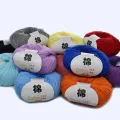 100% Cotton Yarn Soft Combed Hand Knitting Crochet Natural Pure Color Thread Smooth Yarn 50g 125m/137yd 1pcs. 