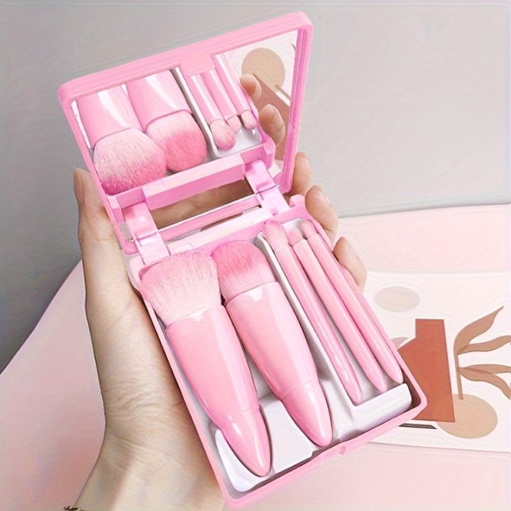 5Pcs%20Portable%20Makeup%20Brush%20Set%20With%20Mirror%20-%20%20Foldable%20Travel%20Kit%20%EF%BC%8CMini%20Makeup%20Brush%20Set%20Travel%20Makeup%20Brush%20Set%20-%20Image%207