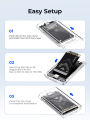 ORICO-Transparent External Adapter Mini mSATA SSD Enclosure Case to USB 3.2 Gen1 5Gbps for NGFF SSD .