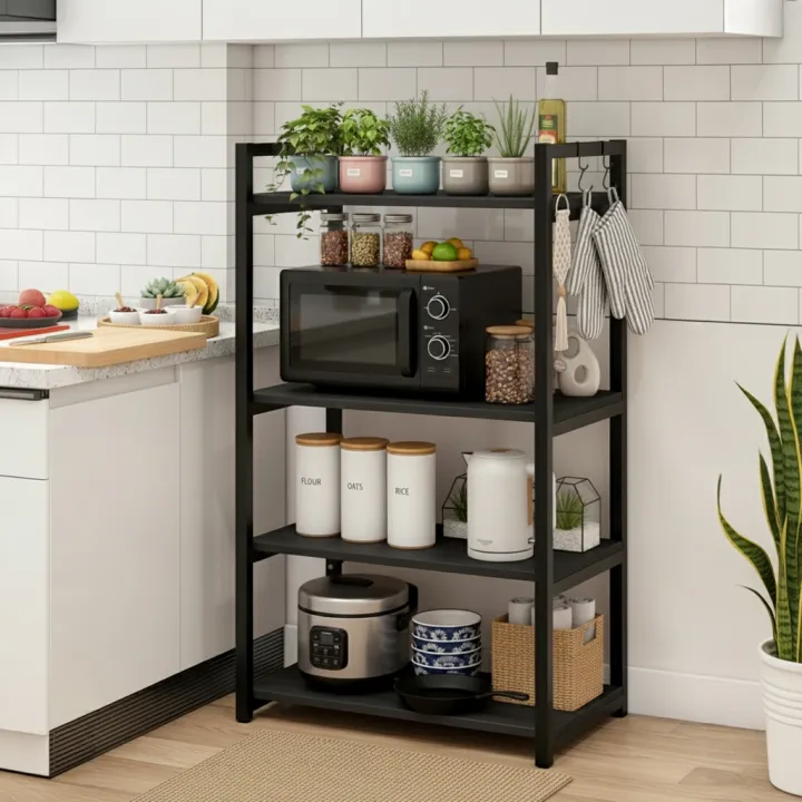 "Premium%20Kitchen%20Storage%20Rack%20%7C%20Multi-Layer%20Microwave%20Stand%20&%20Large%20Capacity%20Organizer%20Shelf%20-%20Image%202