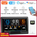 Humidity Meter Weather Forecast Indoor Outdoor Tuya WIFI Smart Weather Station Temperature Multifunctional Weather Alarm Clock. 