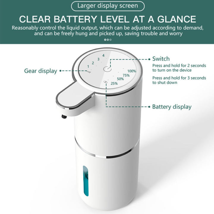 380ML%20Touchless%20IPX5%20Waterproof%204-Gears%20Adjustable%20Foam/Gels%20Automatic%20Sense%20Soap%20Dispenser%20Electric%20Hand%20Dish%20Washing%20Machine%20-%20Image%205
