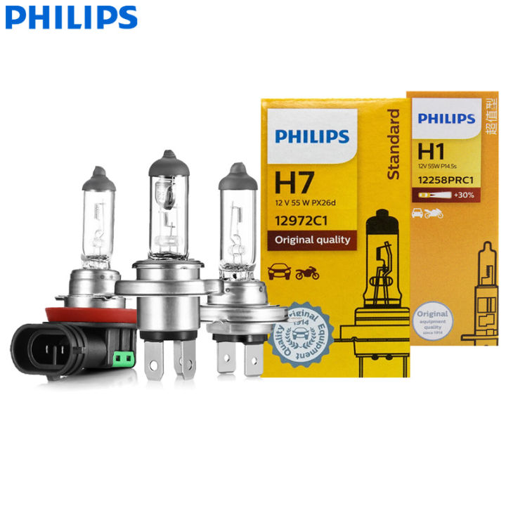 Philips Vision H4 H7 H11 HB3 HB4 Original Car Halogen Headlight H8 H9 ...